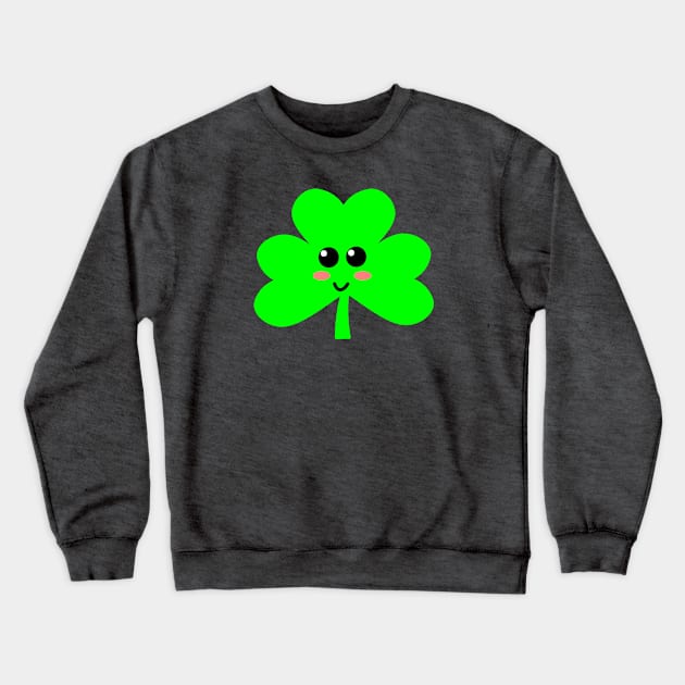 Cute Shamrock Clover St Patricks Day Crewneck Sweatshirt by POD Creations